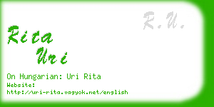 rita uri business card